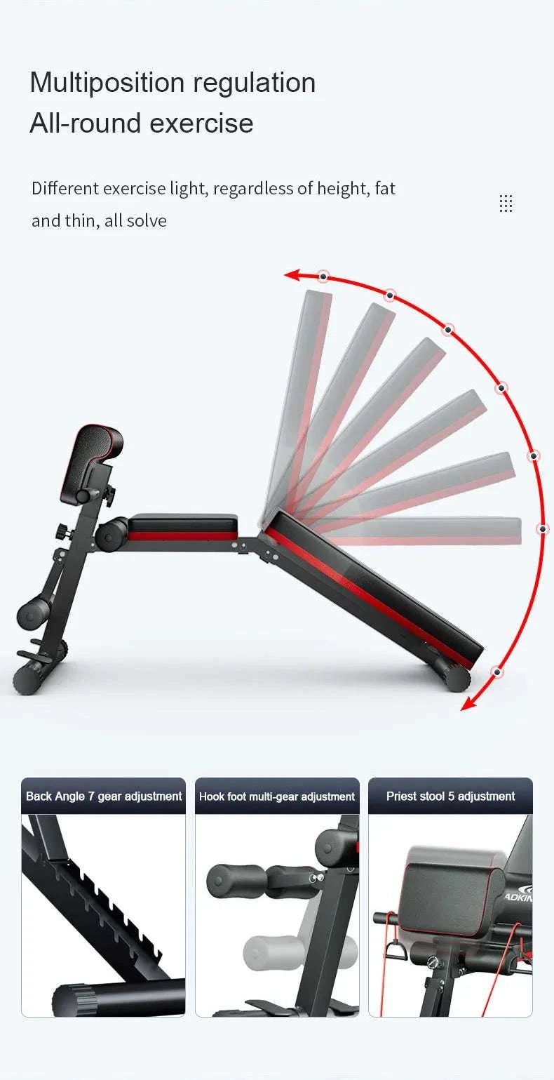 Adjustable Foldable Weight Bench for Full-Body Home Workouts-189-5 / United States