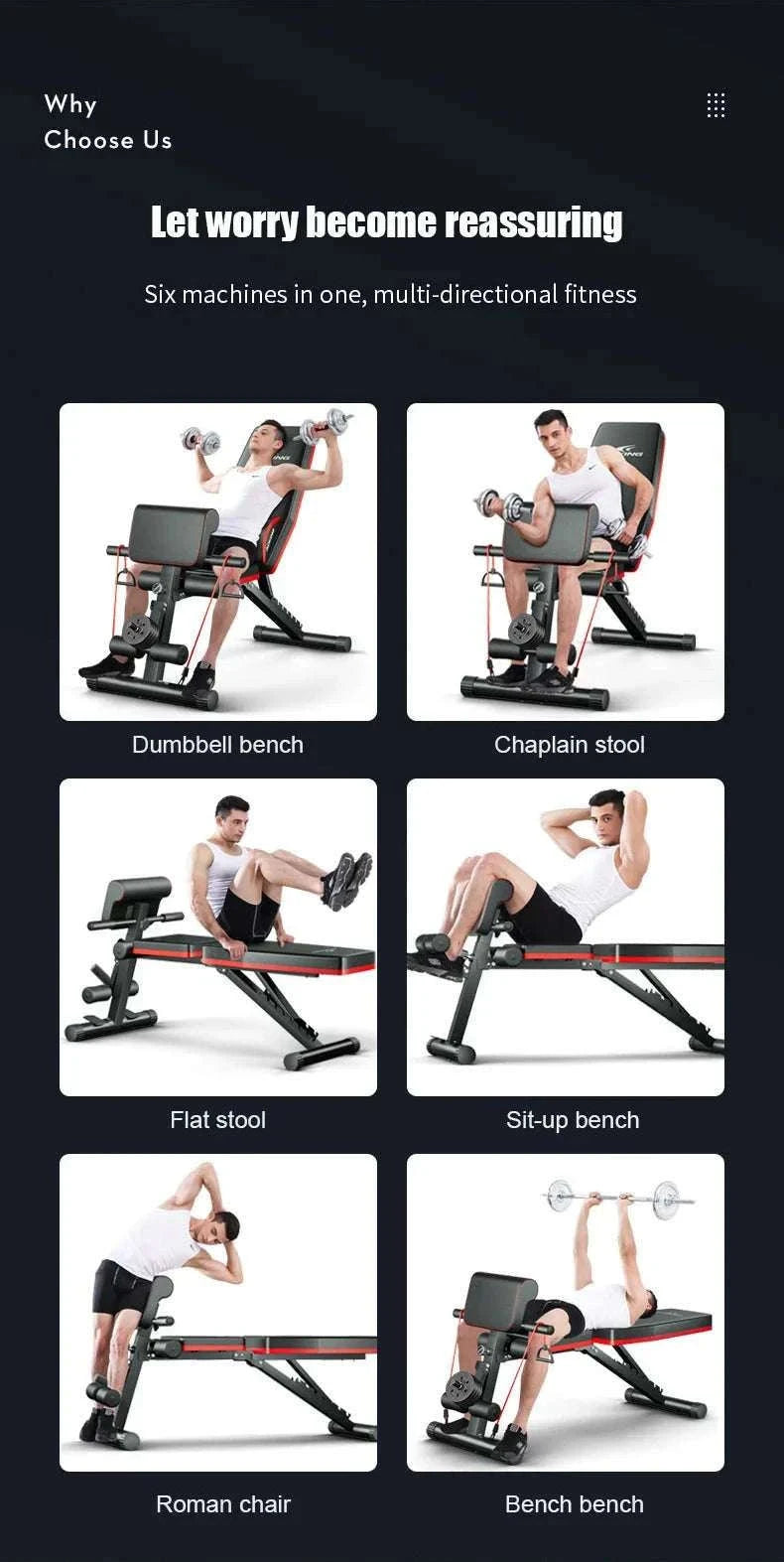 Adjustable Foldable Weight Bench for Full-Body Home Workouts-189-5 / United States
