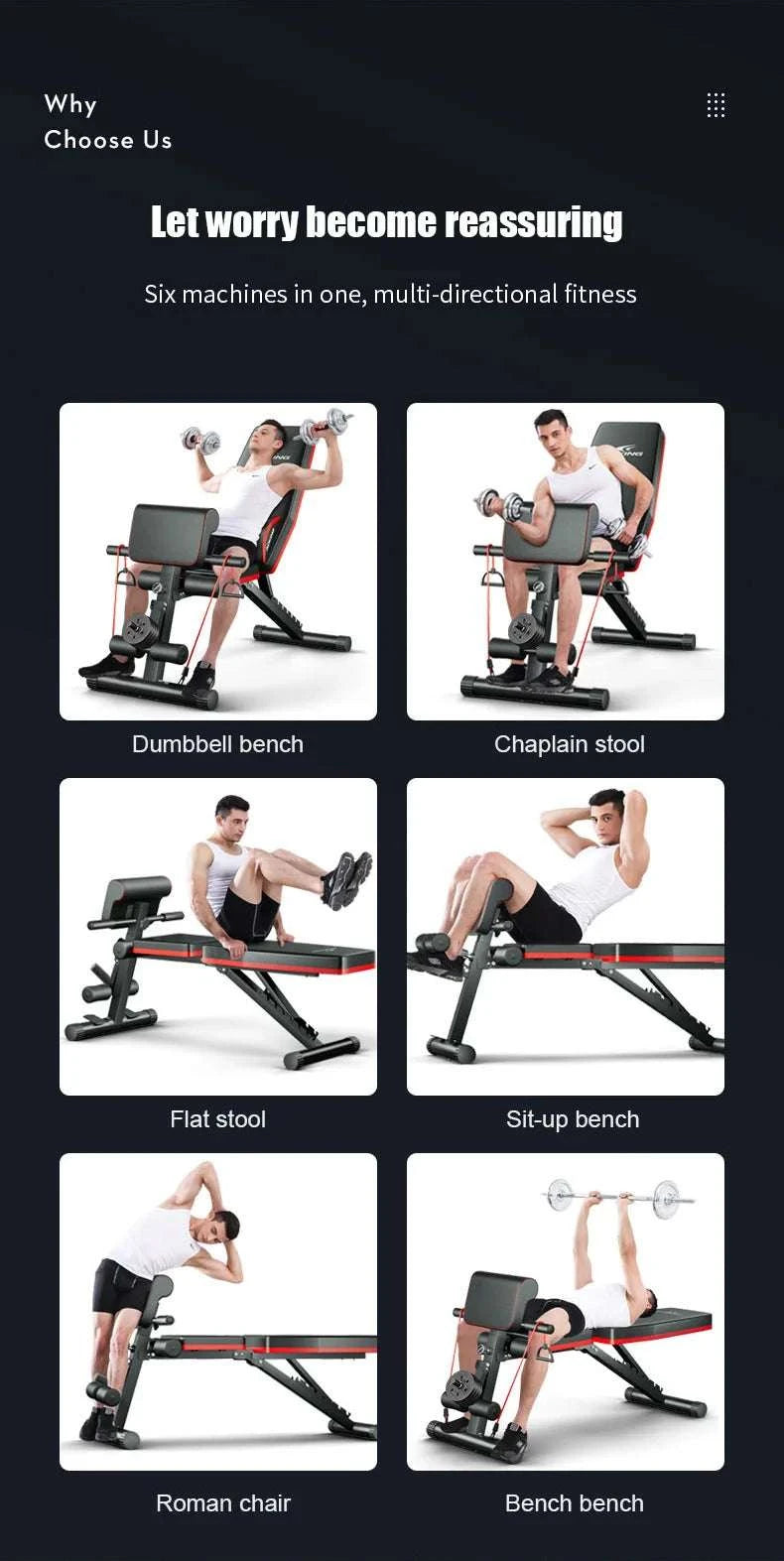 Adjustable Foldable Weight Bench for Full-Body Home Workouts-189-5 / United States