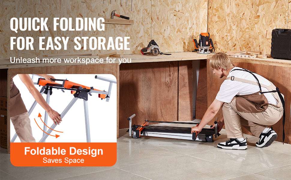 Adjustable Folding Miter Saw Stand with 300–550 lb Capacity-330lbs / france