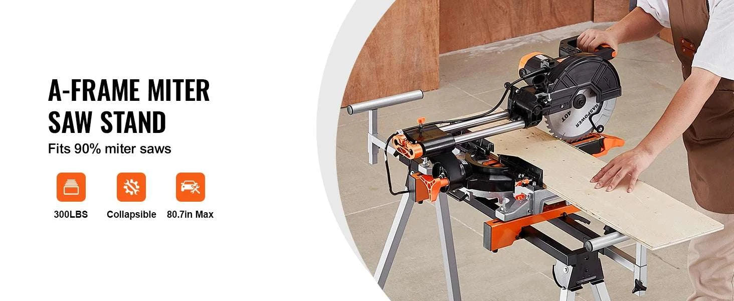 Adjustable Folding Miter Saw Stand with 300–550 lb Capacity-330lbs / france