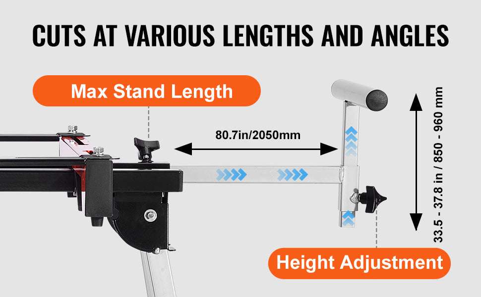 Adjustable Folding Miter Saw Stand with 300–550 lb Capacity-330lbs / france