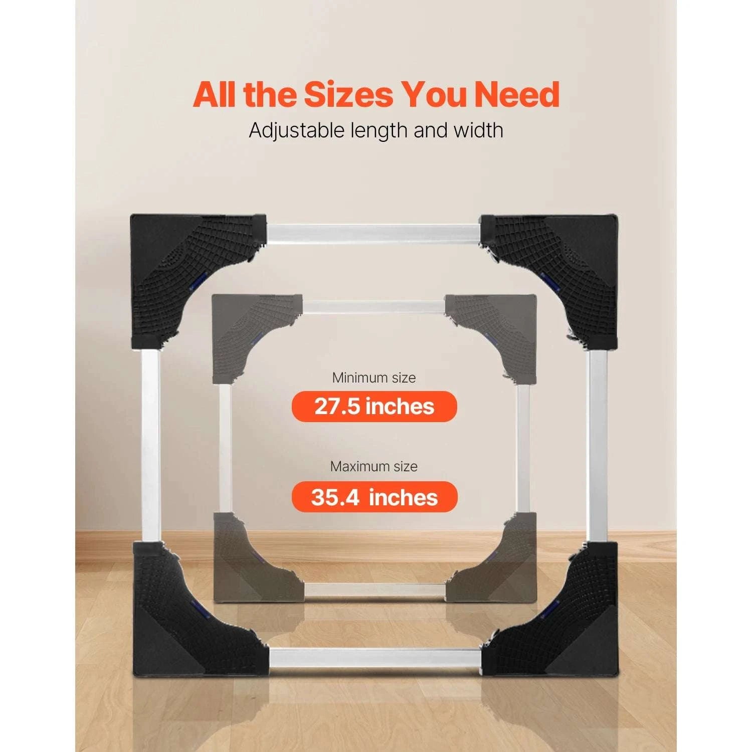 Adjustable Furniture Dolly with Locking Wheels for Washer & Fridge-1100LBS / United States