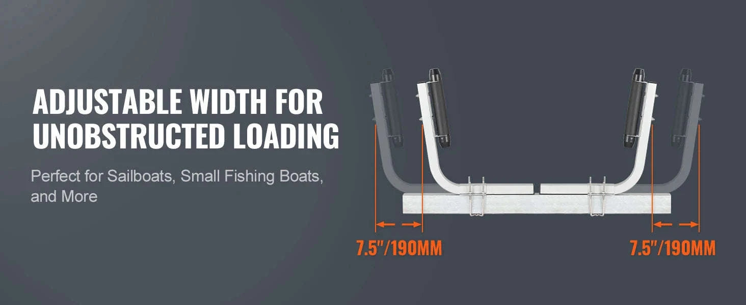 Adjustable Galvanized Boat Trailer Guide Poles (2PCS)-L / GERMANY