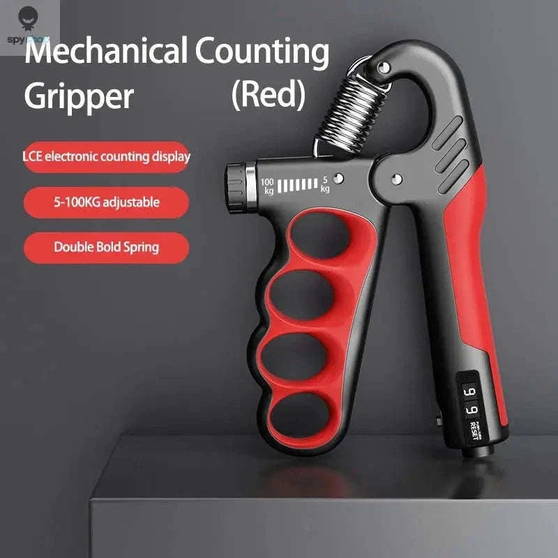 Adjustable Hand Grip Strengthener 5–100KG with Counter-Mechanical Green