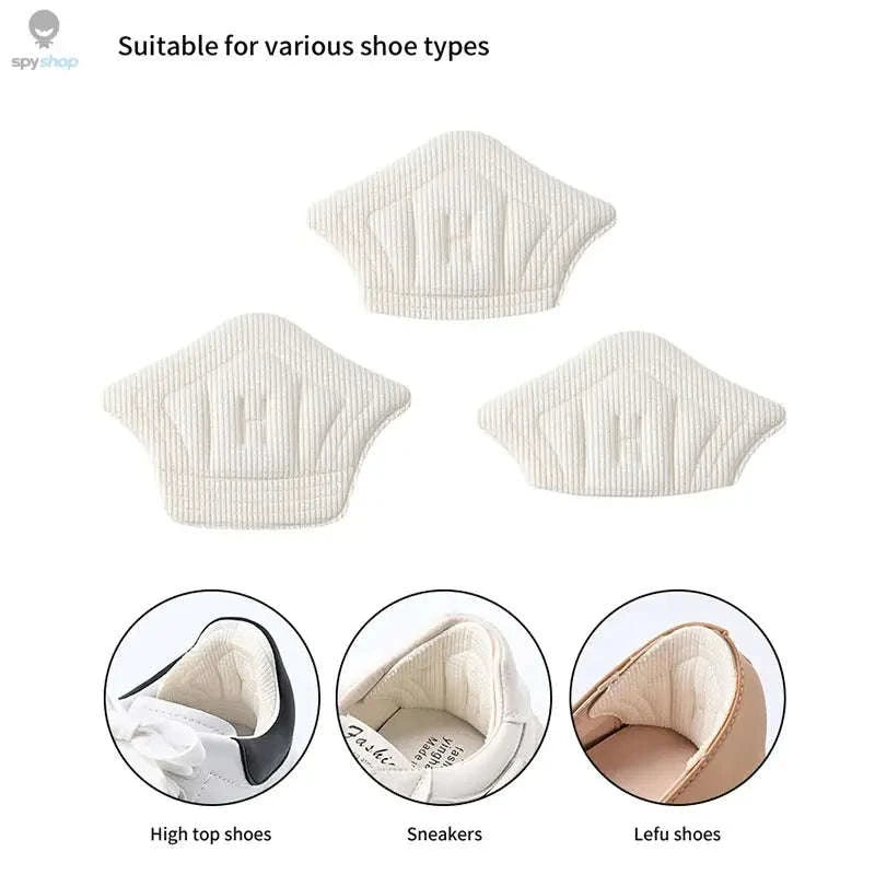 Adjustable Heel Pad Inserts – Cushioned Support and Custom Fit for Any Shoe-3pairs-Black-4mm / One size