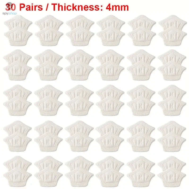 Adjustable Heel Pad Inserts with Cushioning and Custom Fit-3pairs-Black-4mm / One size