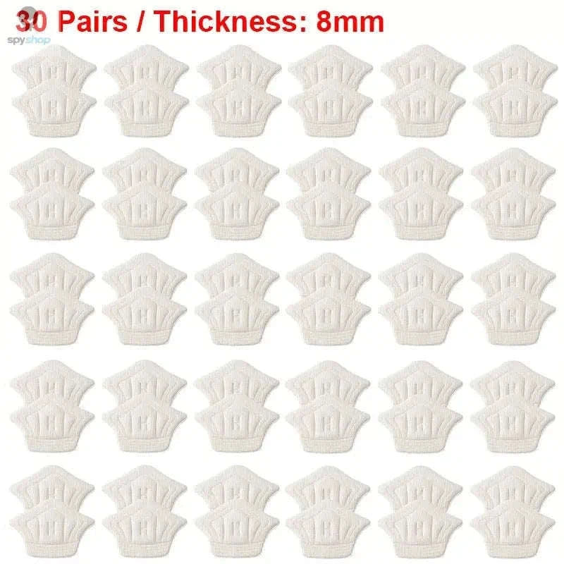 Adjustable Heel Pad Inserts with Cushioning and Custom Fit-3pairs-Black-4mm / One size
