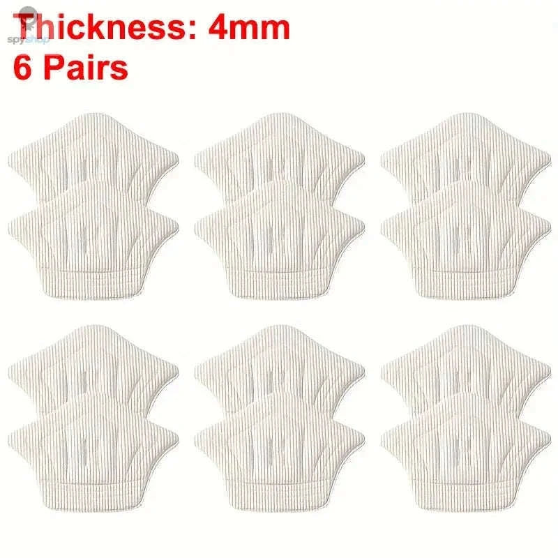 Adjustable Heel Pad Inserts with Cushioning and Custom Fit-3pairs-Black-4mm / One size