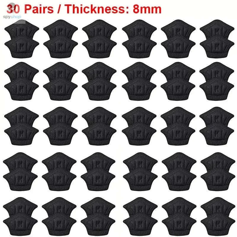 Adjustable Heel Pad Inserts with Cushioning and Custom Fit-3pairs-Black-4mm / One size