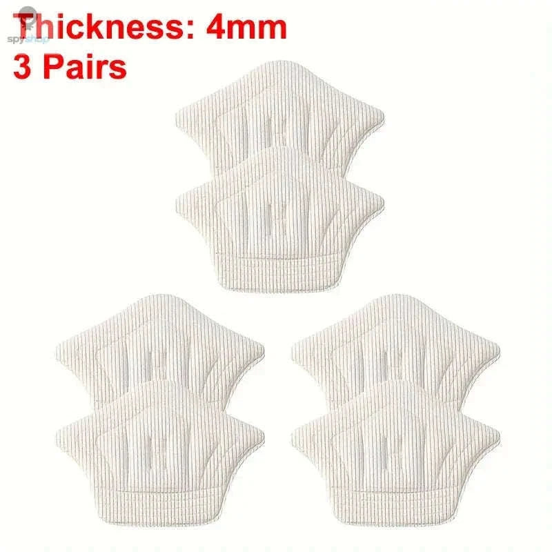 Adjustable Heel Pad Inserts with Cushioning and Custom Fit-3pairs-Black-4mm / One size