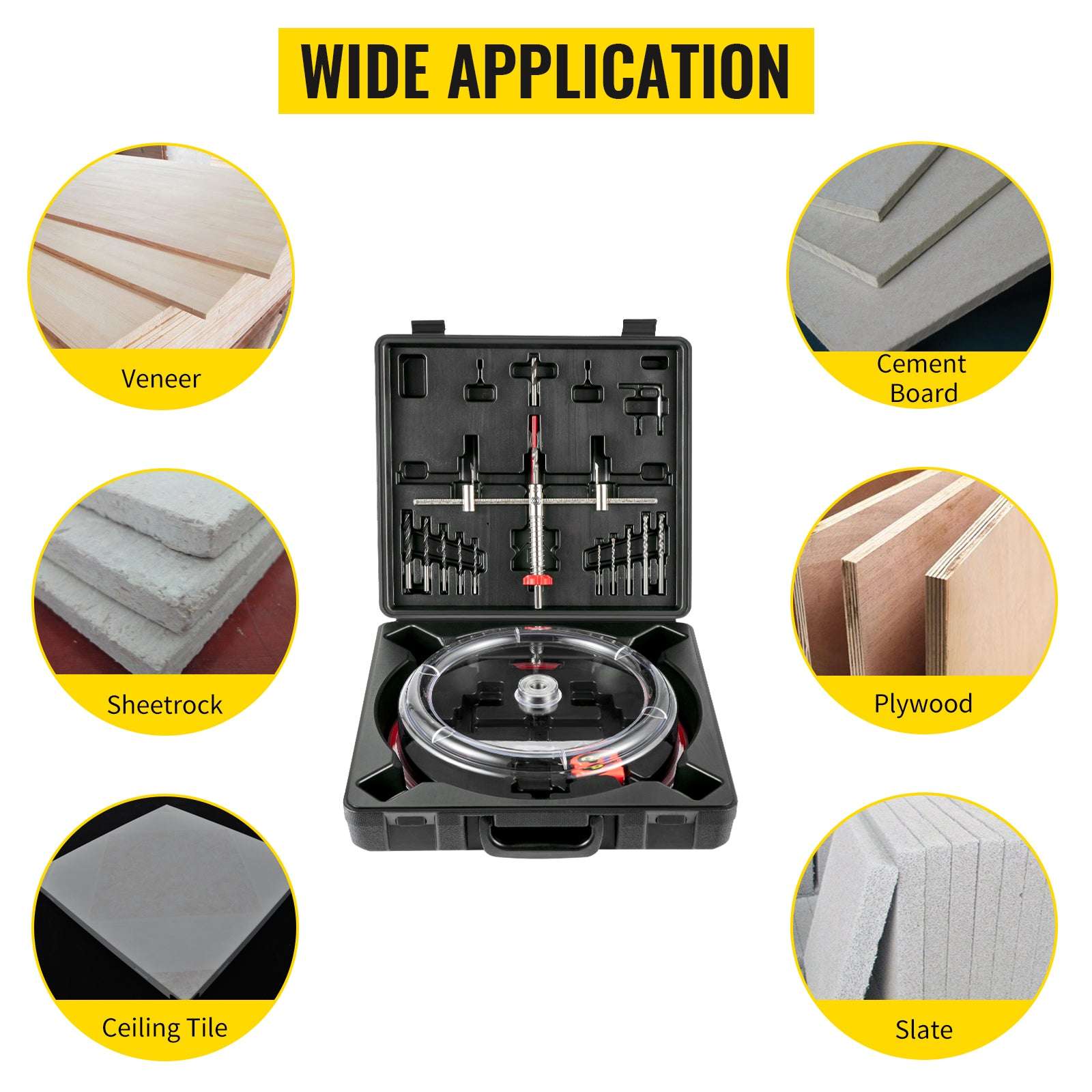 Adjustable Hole Saw Cutter Kit 40–200mm with Dust Shield-40-300mm / United States