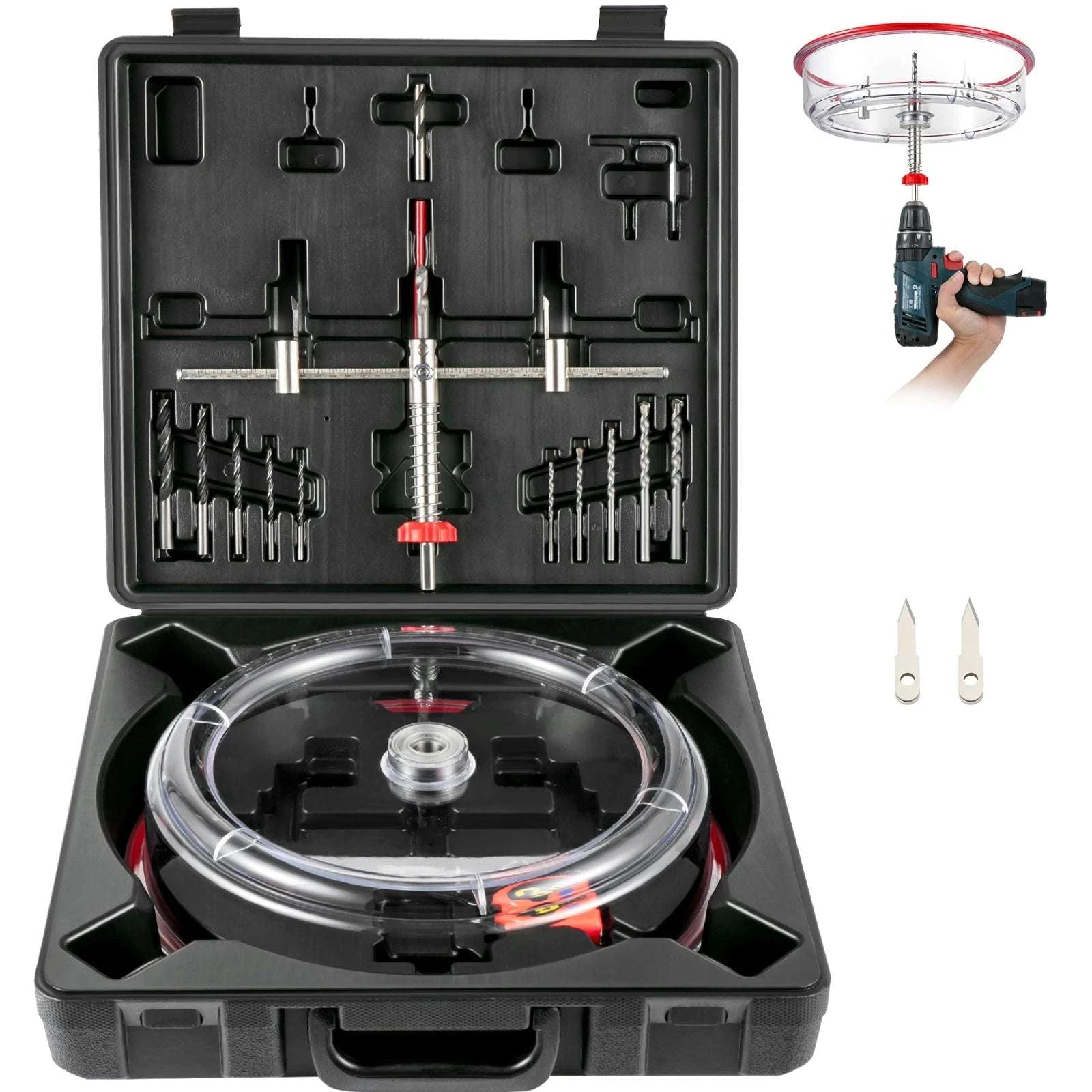 Adjustable Hole Saw Cutter Kit 40–200mm with Dust Shield-40-300mm / United States