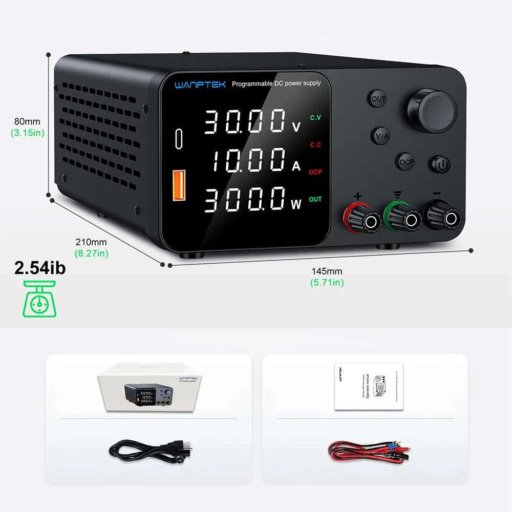 Adjustable Laboratory DC Power Supply with Short Circuit Alarm-TPS3010 30V 10A / Poland
