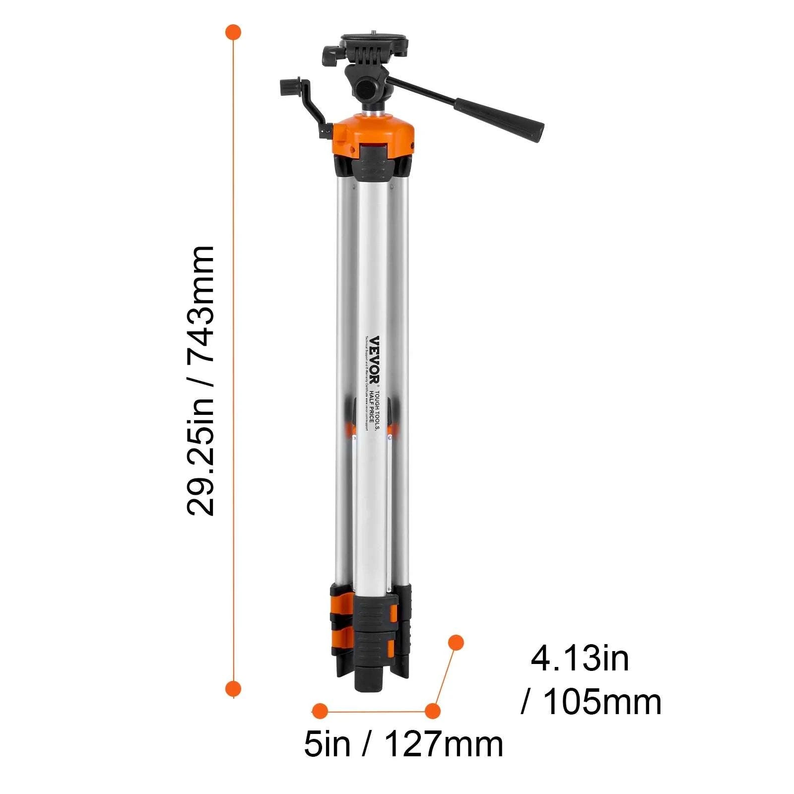Adjustable Laser Level Tripod Stand 27–68 in with 1/4 Thread-Khaki / spain
