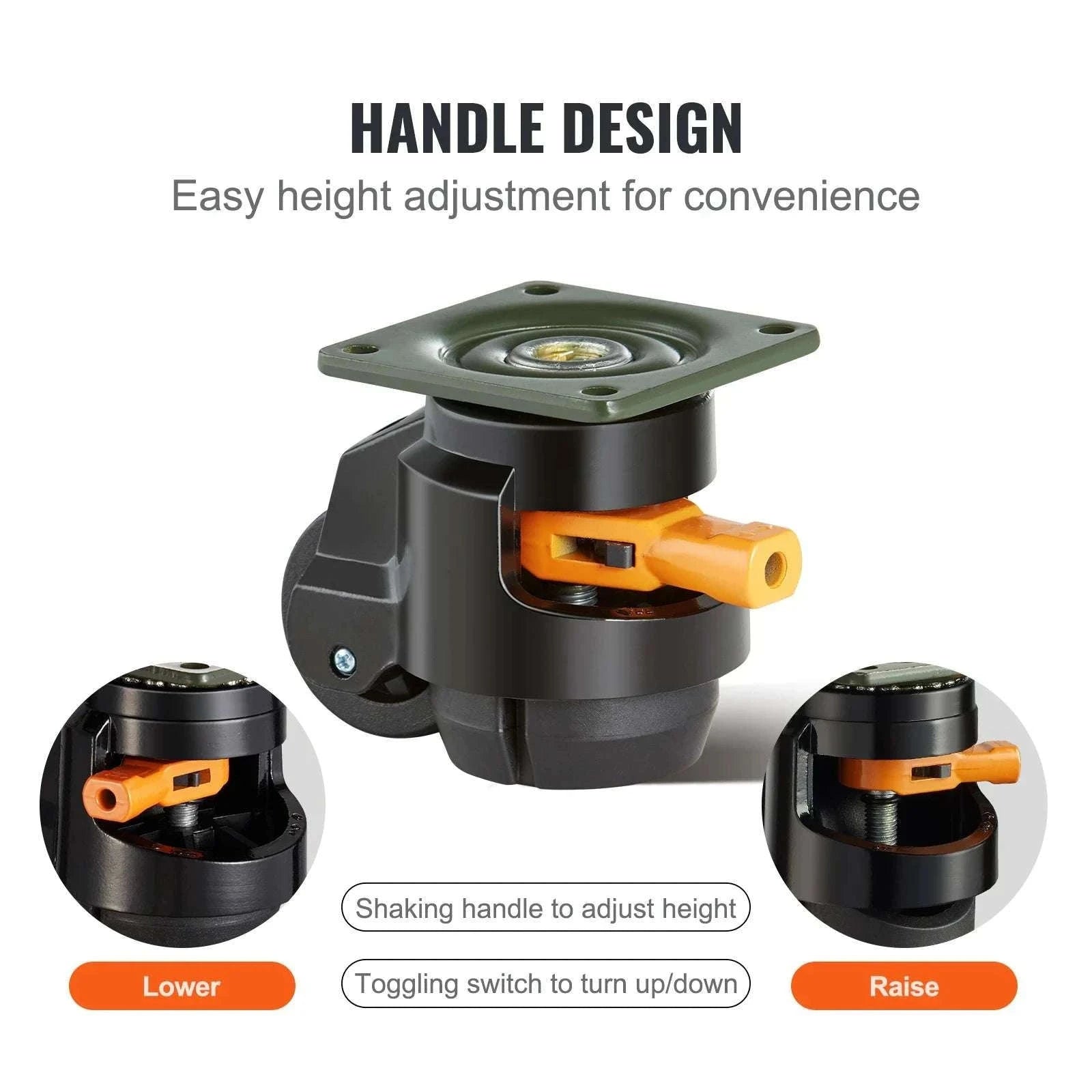 Adjustable Leveling Casters Set of 4 Heavy Duty Swivel Wheels-2.5inch / france