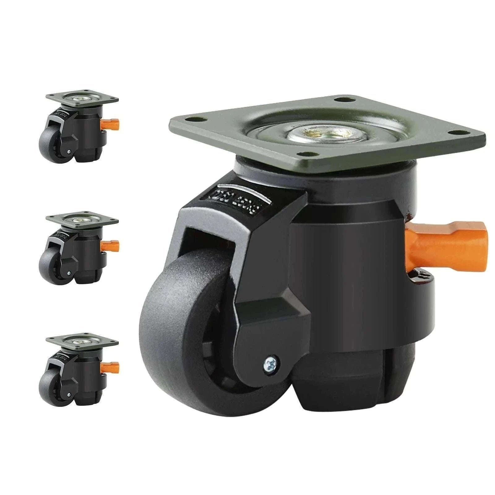 Adjustable Leveling Casters Set of 4 Heavy Duty Swivel Wheels-2in / GERMANY