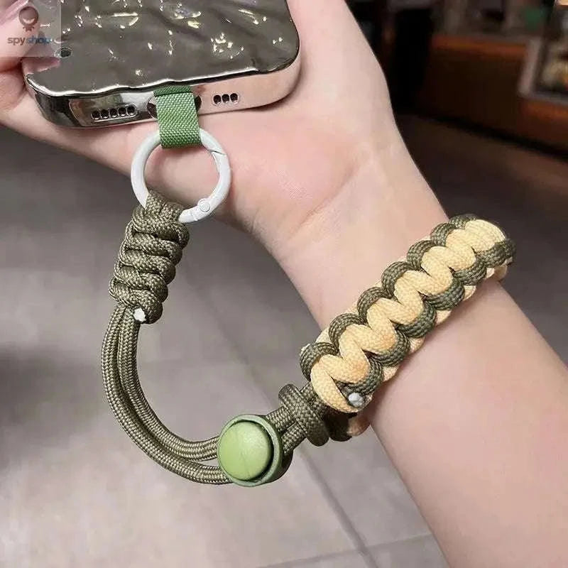 Adjustable Mobile Phone Lanyard – Secure, Hands-Free Outdoor Strap-Green purple / Polyester / Nylon