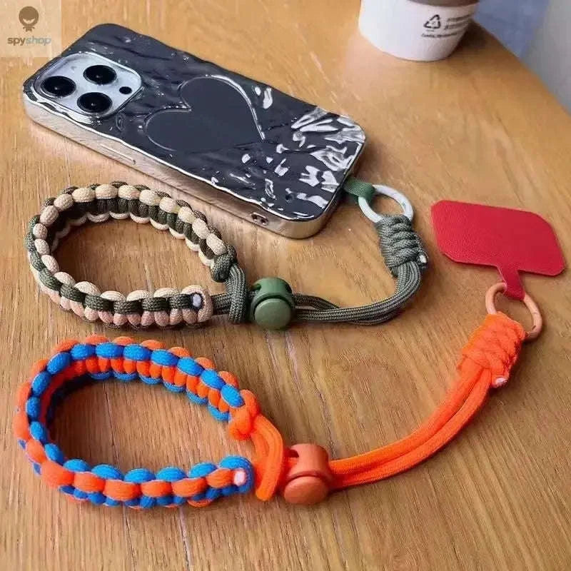 Adjustable Mobile Phone Lanyard – Secure, Hands-Free Outdoor Strap-Green purple / Polyester / Nylon