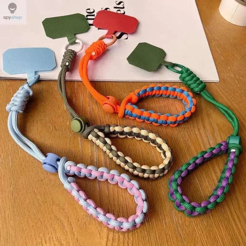Adjustable Mobile Phone Lanyard – Secure, Hands-Free Outdoor Strap-Green purple / Polyester / Nylon