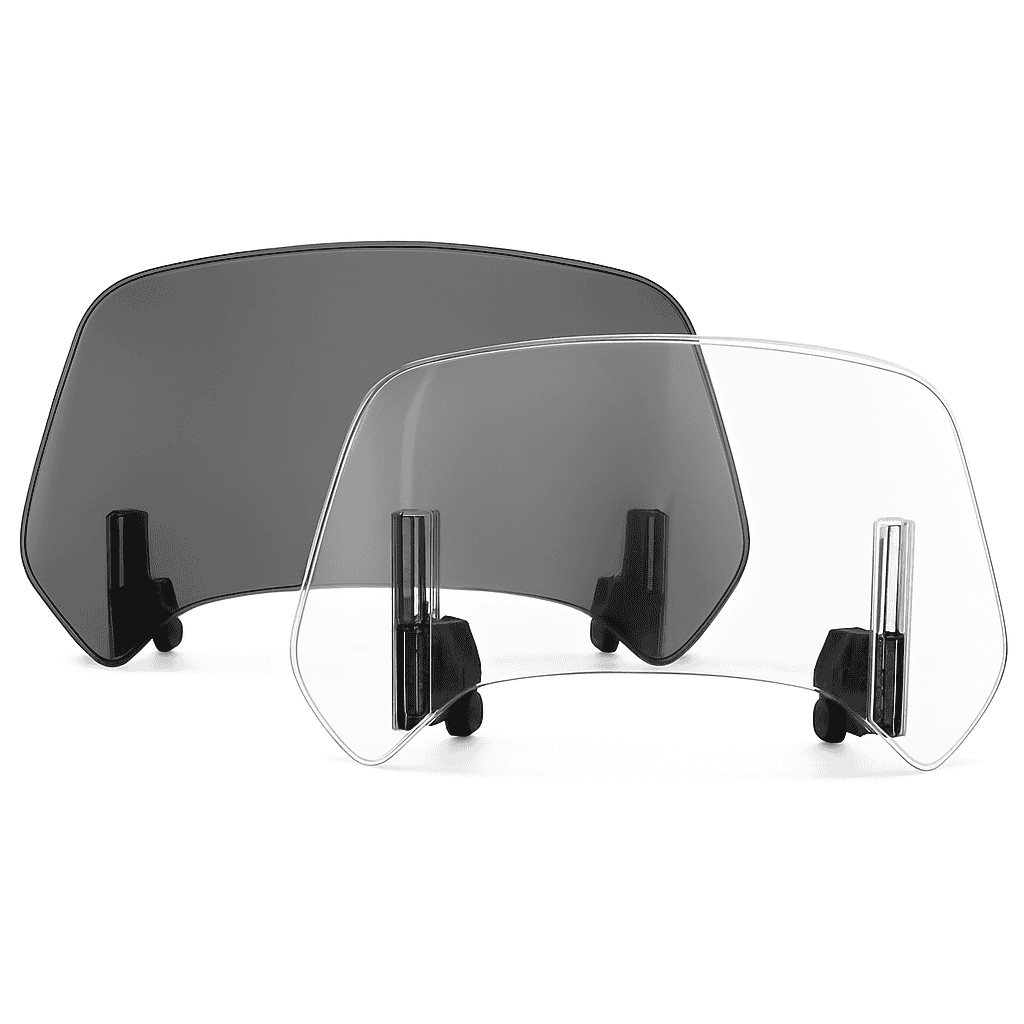 Adjustable Motorcycle Windshield Extension for Smoother Rides-V2 Medium Clear