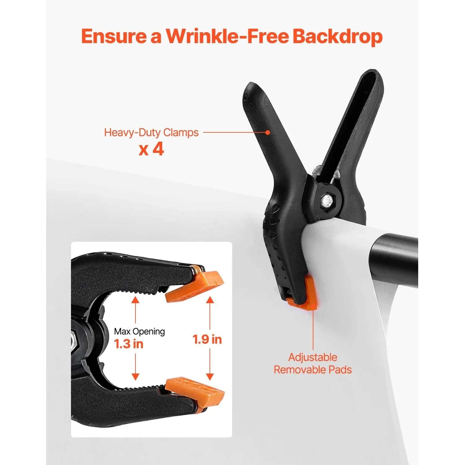 Adjustable Photo Backdrop Stand Kit with Tripod Base up to 10 ft-Moveable 7x10ft / spain