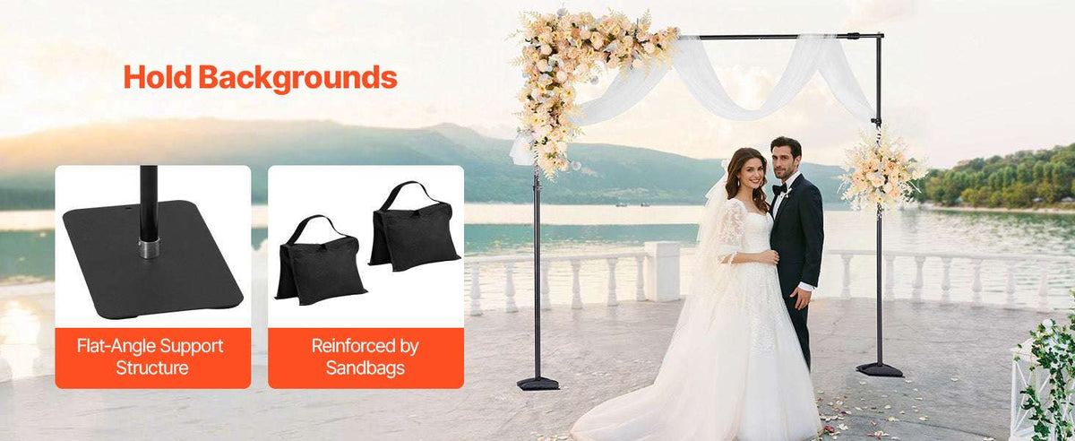 Adjustable Photo Backdrop Stand Kit with Tripod Base up to 10 ft-Moveable 7x10ft / spain
