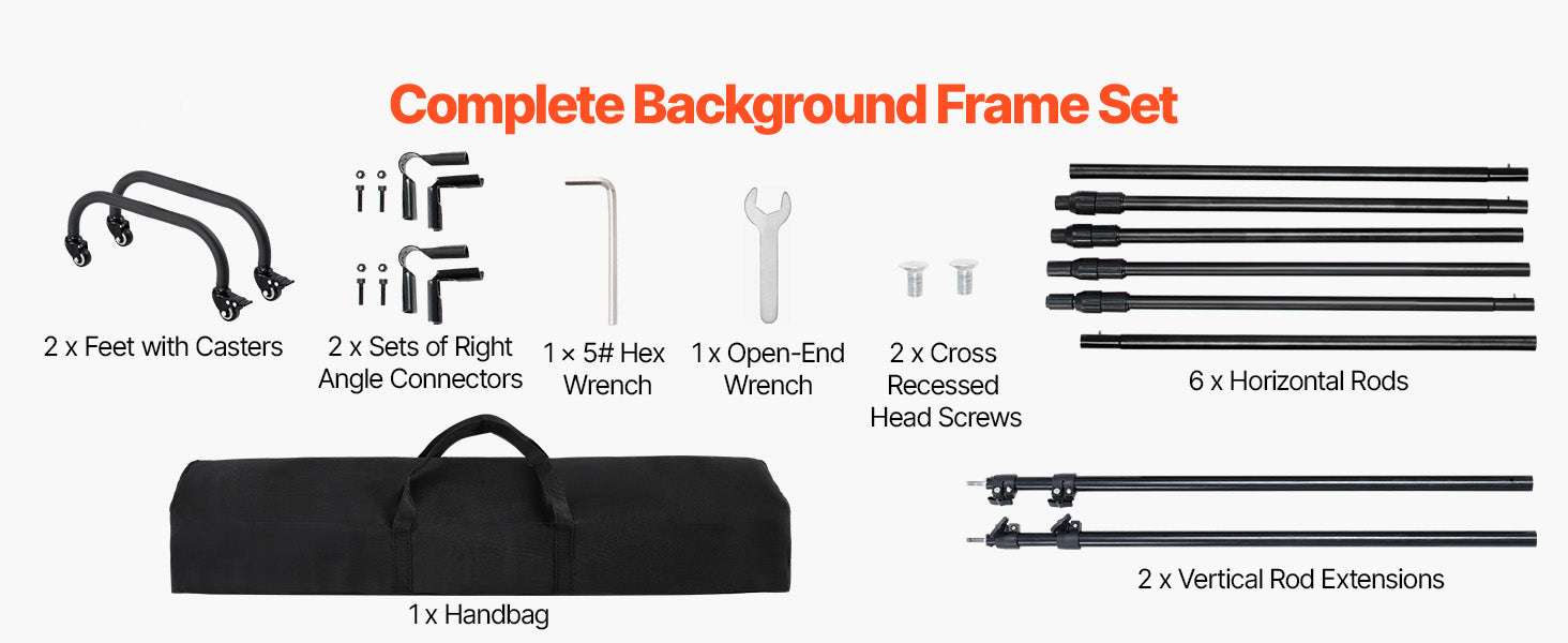 Adjustable Photo Backdrop Stand Kit with Tripod Base up to 10 ft-Moveable 7x10ft / spain