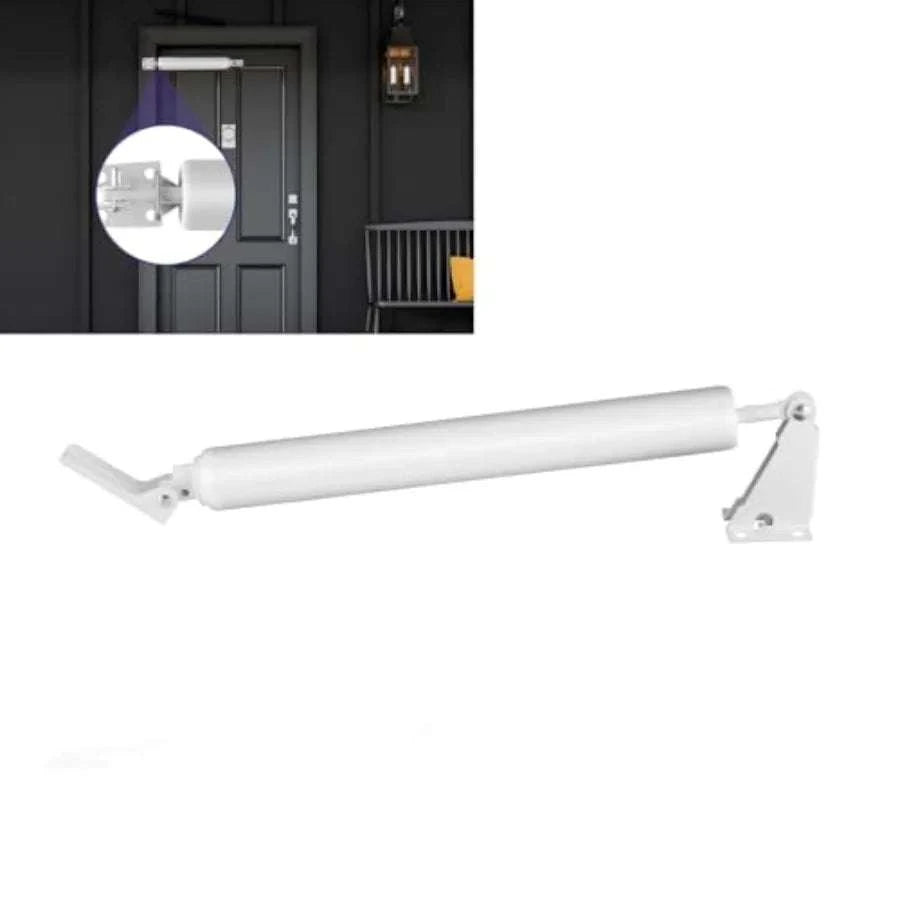 Adjustable Pneumatic Screen Door Closer with Smooth Cushion Close-United States / White
