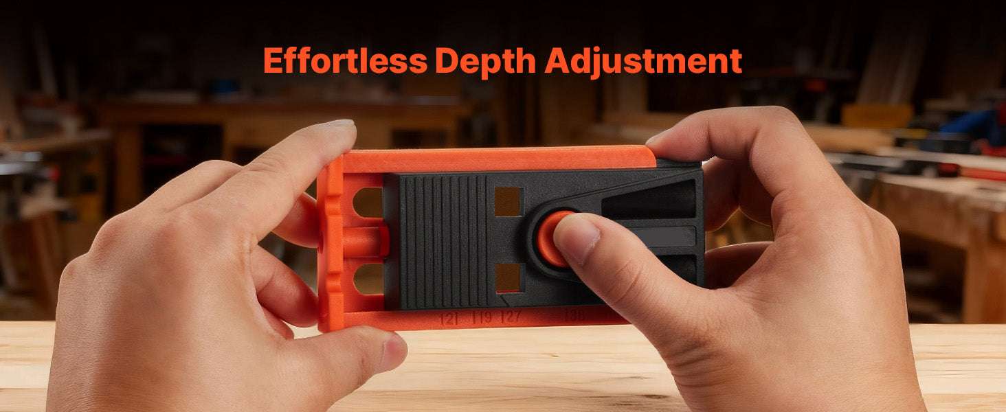 Adjustable Pocket Hole Jig Kit 1/2–1-1/2 in for Woodworking-4.52x2.36x0.78in / United States