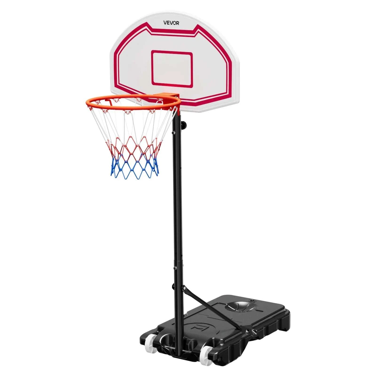 Adjustable Portable Basketball Hoop 5.2–6.9 ft with Wheels-28inch / United States