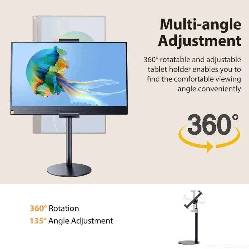 Adjustable Portable Monitor Stand for 10-20 Inch Devices-black