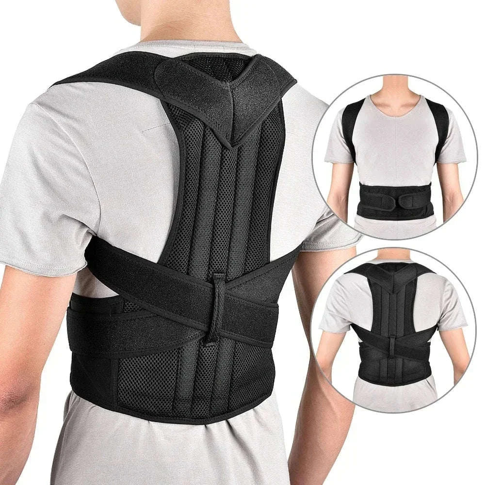 Adjustable Posture Corrector Back Support Brace for Spine Alignment-United States / XXXL (80-90KG)