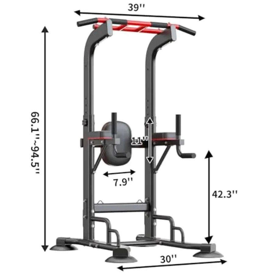 Adjustable Pull-Up Bar & Dip Station for Full Body Home Workouts-United States
