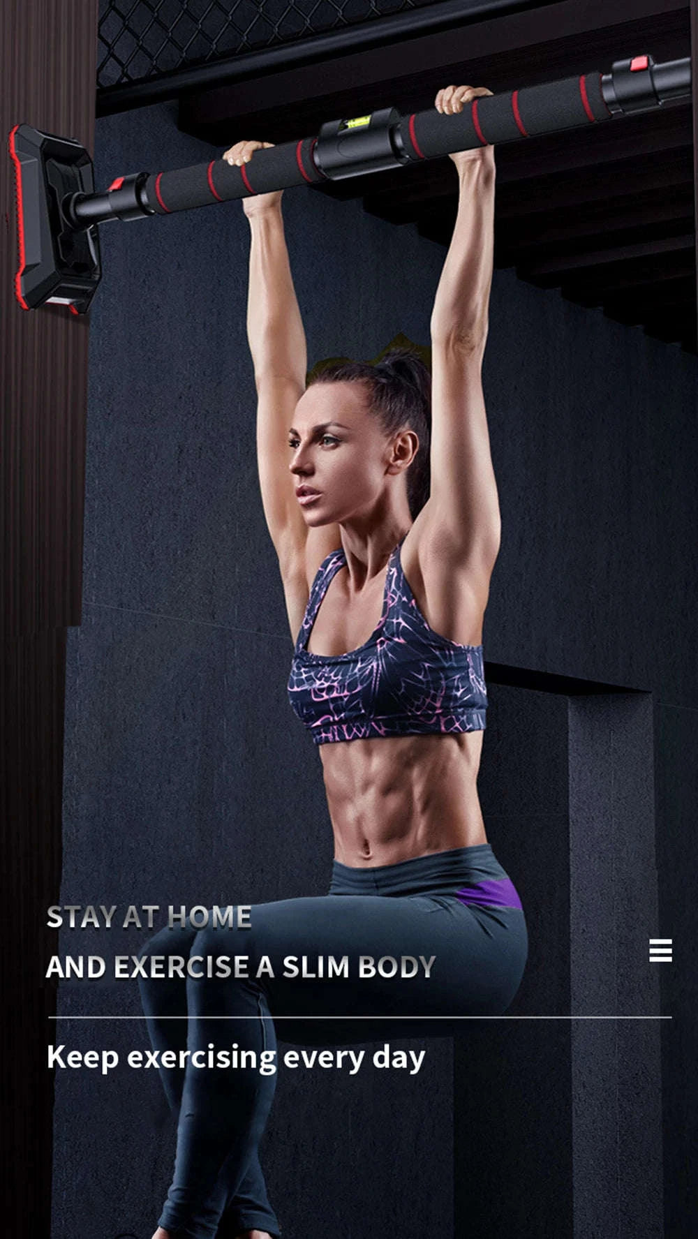 Adjustable Pull Up Bar for Home Strength Training-92-125cm / spain