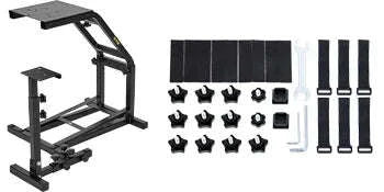 Adjustable Racing Wheel Stand for Logitech, Fanatec & Thrustmaster-Black / Poland