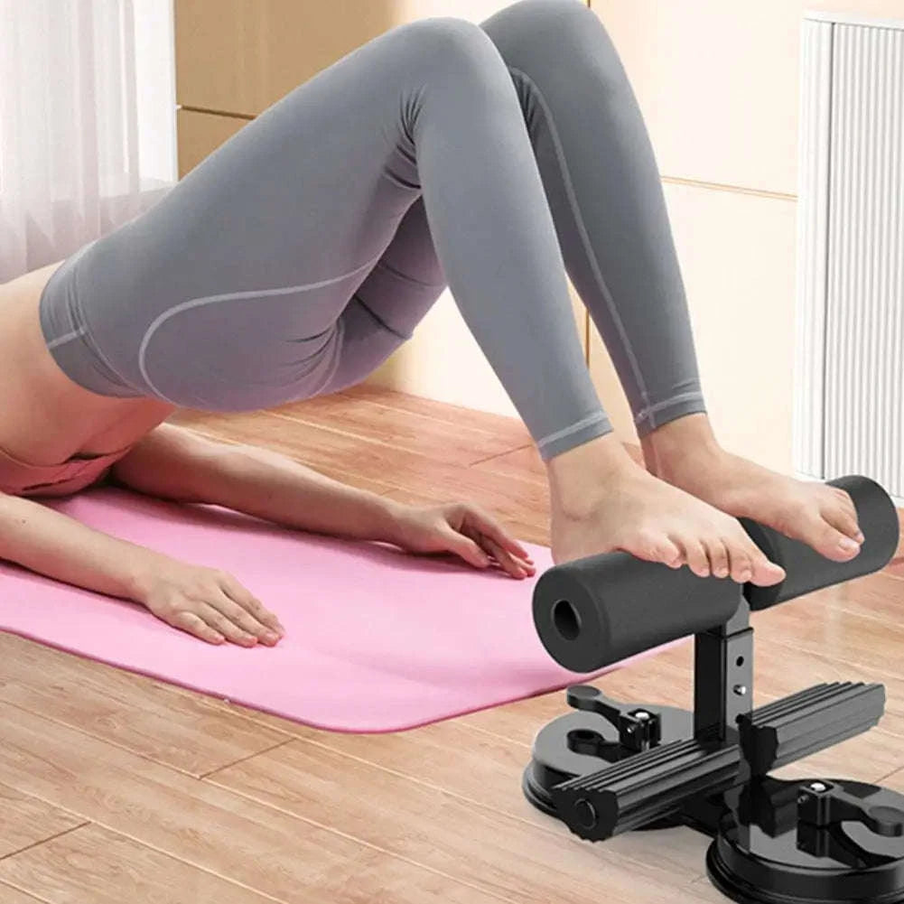 Adjustable Sit-Up Aid Bar with Suction Base for Home Ab Workouts-A