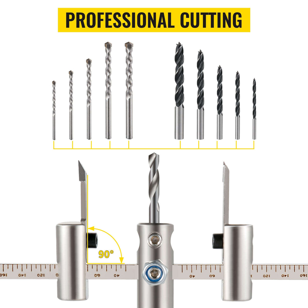 Adjustable Steel Hole Saw Cutter Kit with Dust Shield-40-200mm / Poland