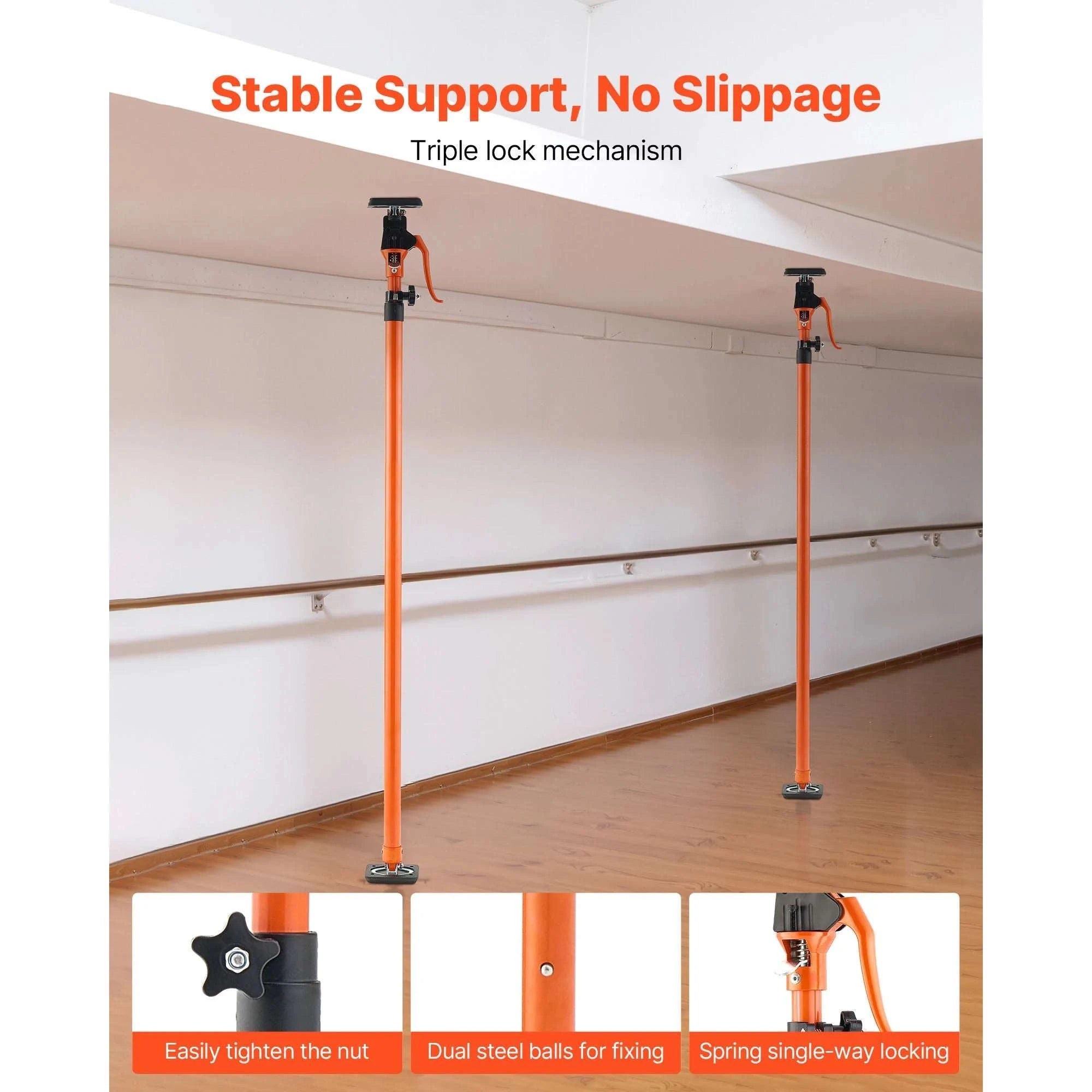 Adjustable Support Pole Jack 49–114in for Drywall & Cabinet Lifting-2pcs / United States