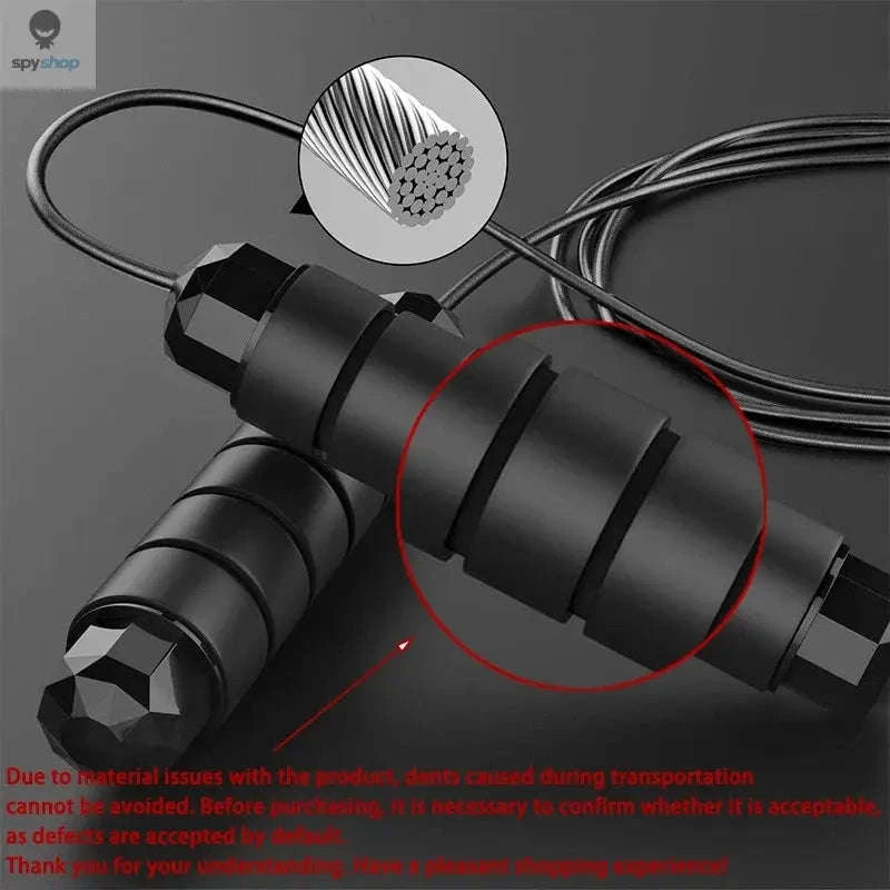 Adjustable Tangle‑Free Jump Rope – Speed Wire Design with Foam Handles for Home Fitness-red