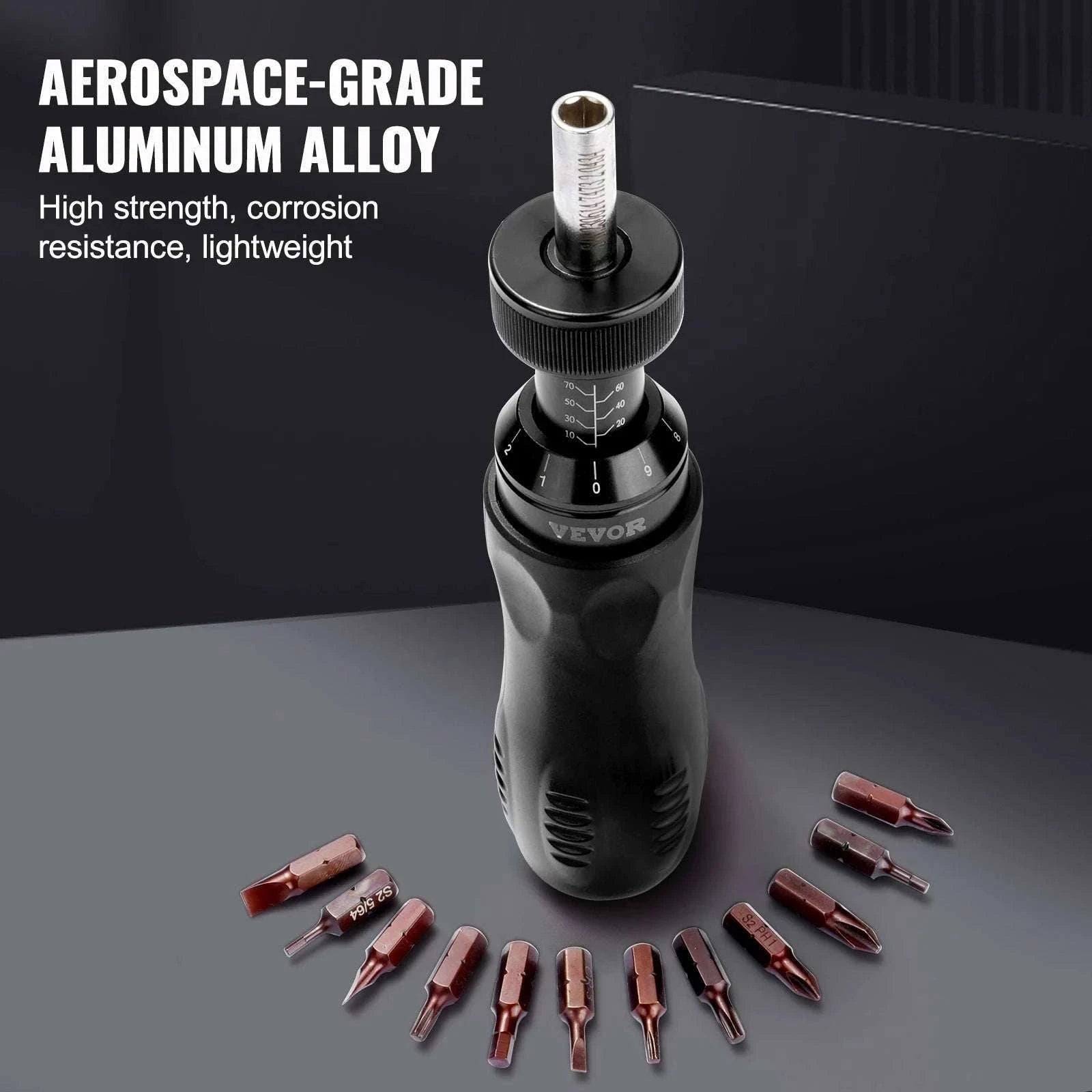 Adjustable Torque Screwdriver 10–70 in-lbs with Bits and Case-france