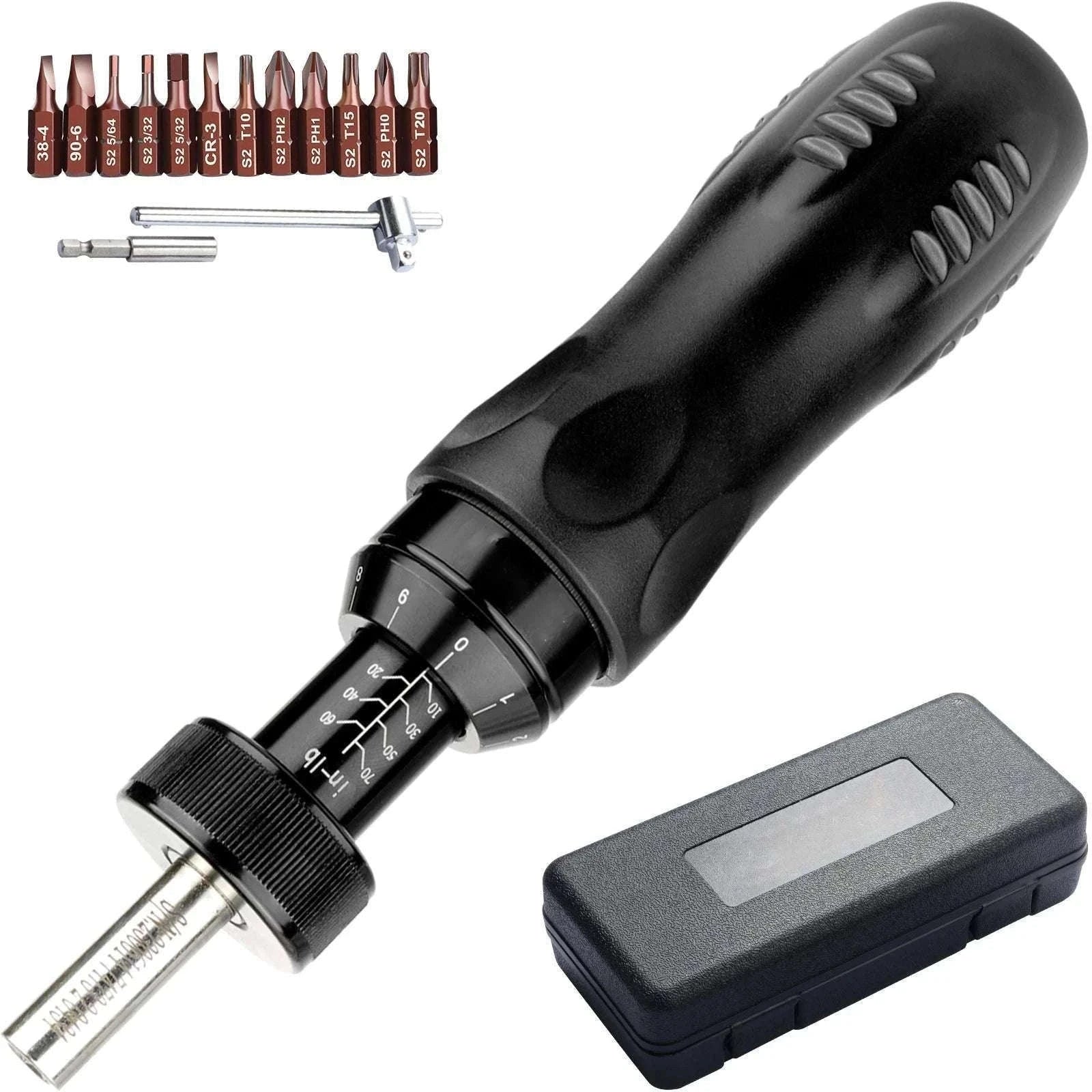 Adjustable Torque Screwdriver 10–70 in-lbs with Bits and Case-france