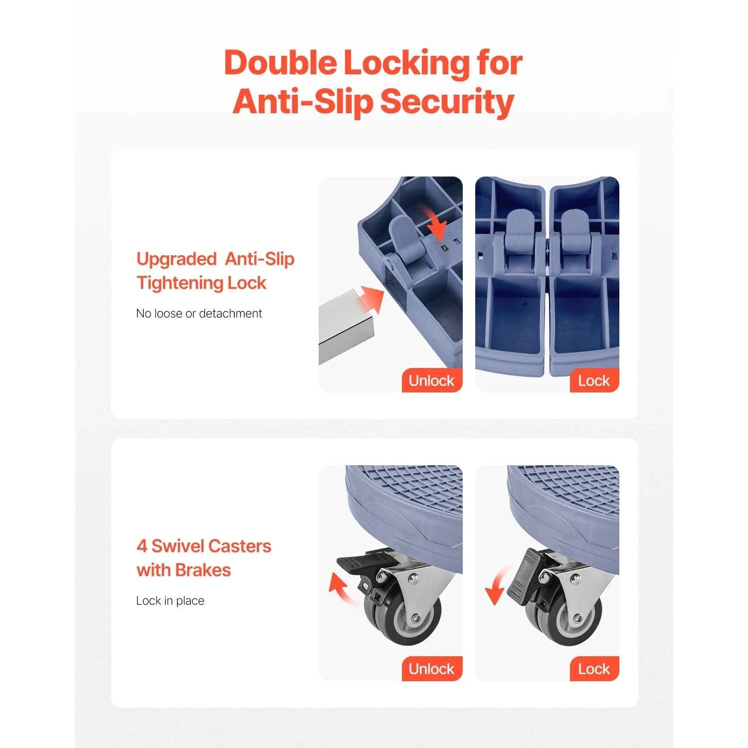 Adjustable Trash Can Dolly with Wheels 440lbs Heavy Duty Roller Base-Black / United States