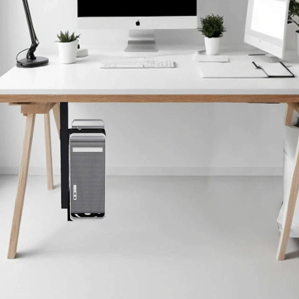 Adjustable Under Desk PC Holder with 360° Swivel Mount-black / france