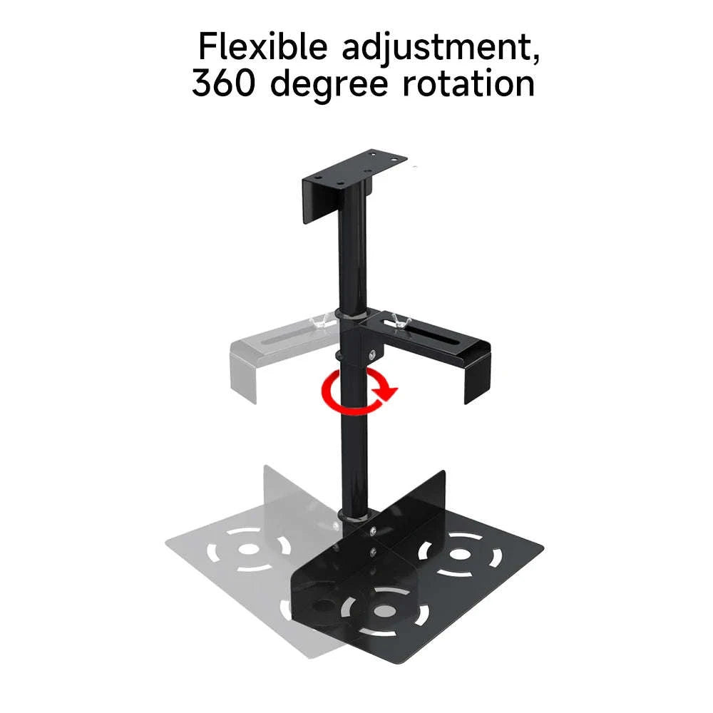 Adjustable Under Desk PC Holder with 360° Swivel Mount-black / france