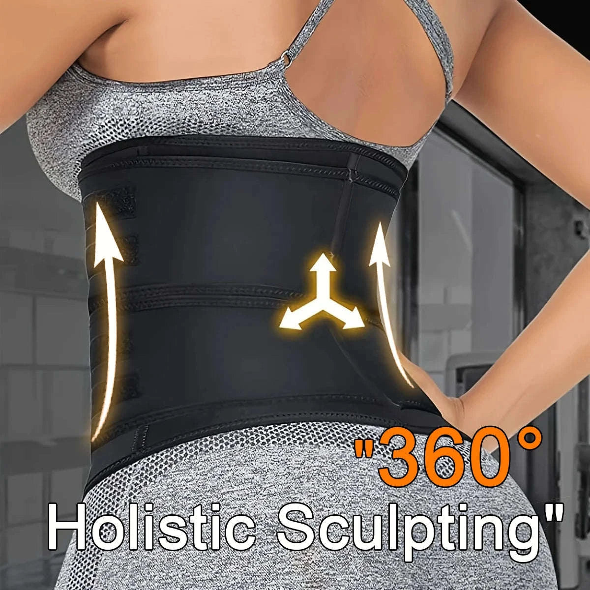Adjustable Waist Trainer with Double Belts for Tummy Control & Support-black / XL / United States