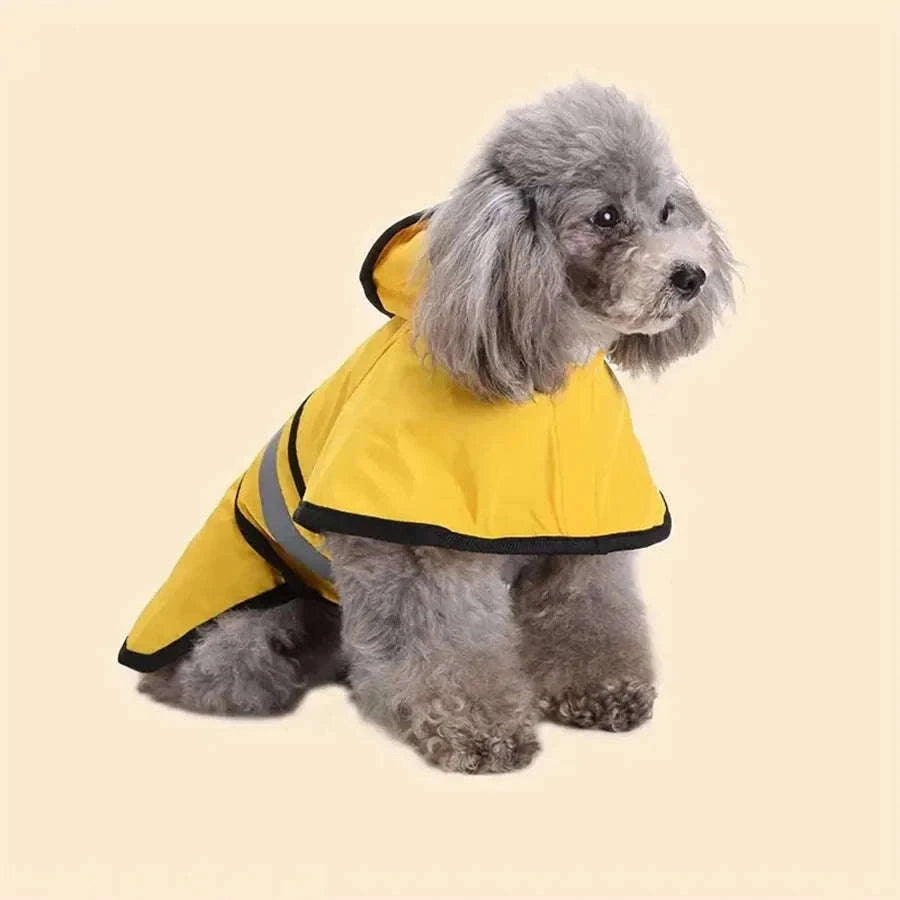 Adjustable Waterproof Dog Raincoat for Dry, Comfortable Walks-L / Yellow