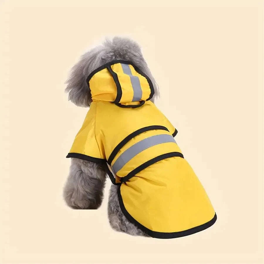 Adjustable Waterproof & Windproof Dog Raincoat for Dry Comfort-L / Yellow