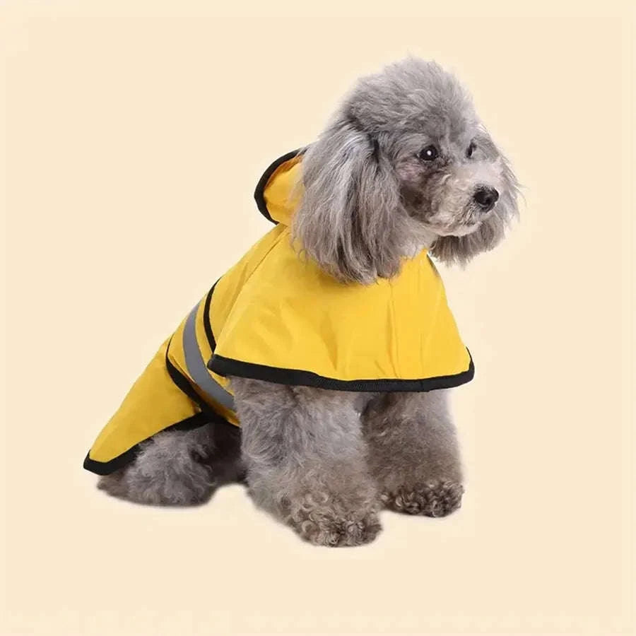 Adjustable Waterproof & Windproof Dog Raincoat for Dry Comfort-L / Yellow