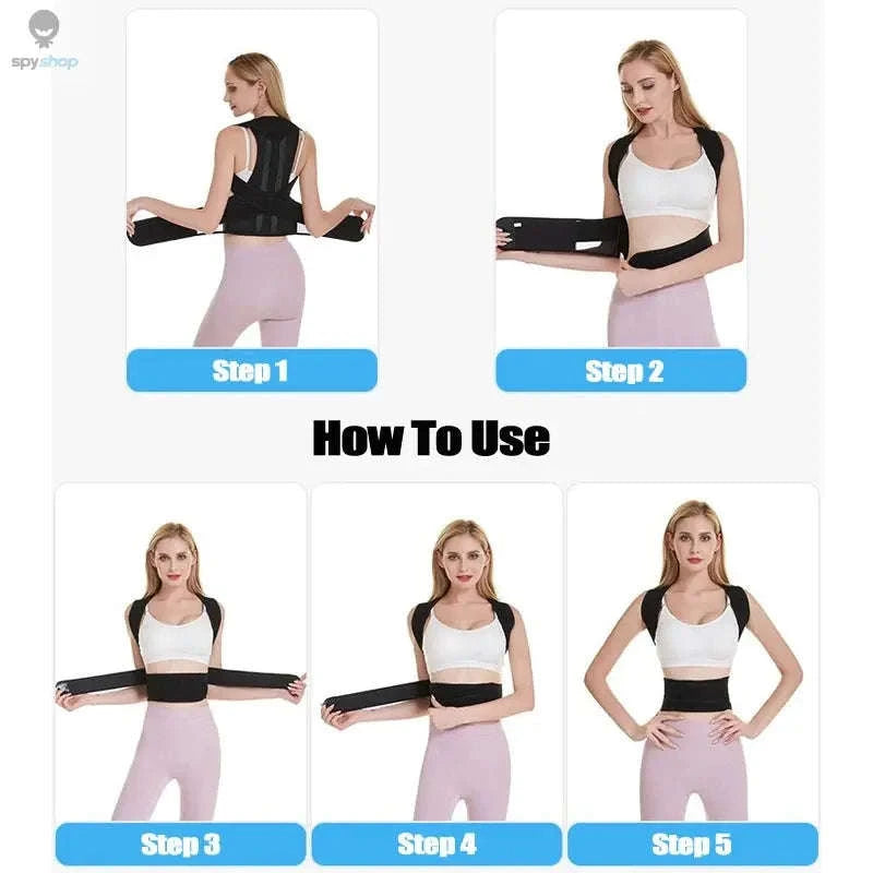 Adjustable Wearable Garment for Back Alignment & Body Awareness-M (40-50KG)